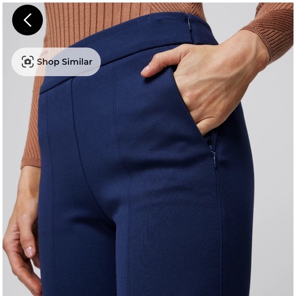 WHBM Luxe Stretch Skinny Pant in Officer Blue Size 2 NWT - Picture 3 of 9